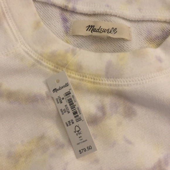 Madewell Tie Die Sweatshirt in Warm Violet NWOT - Picture 9 of 9